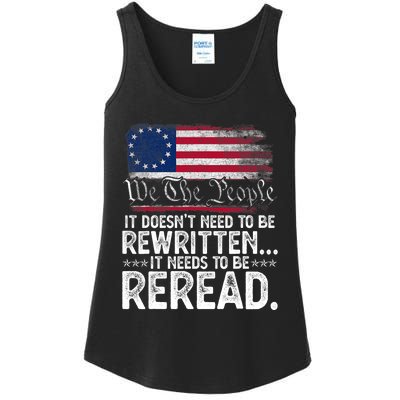 1776 We The People Betsy Ross 4th Of July American Flag 1776 Ladies Essential Tank