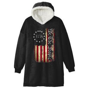 1776 We The People Patriotic American Constitution Hooded Wearable Blanket