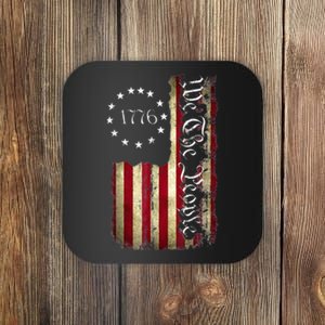 1776 We The People Patriotic American Constitution Coaster