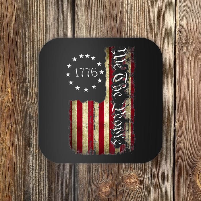 1776 We The People Patriotic American Constitution Coaster