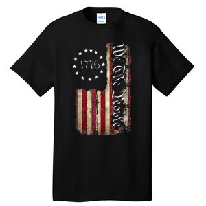 1776 We The People Patriotic American Constitution Tall T-Shirt