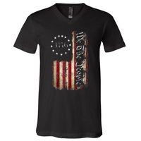 1776 We The People Patriotic American Constitution V-Neck T-Shirt