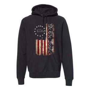 1776 We The People Patriotic American Constitution Premium Hoodie