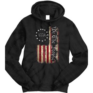 1776 We The People Patriotic American Constitution Tie Dye Hoodie