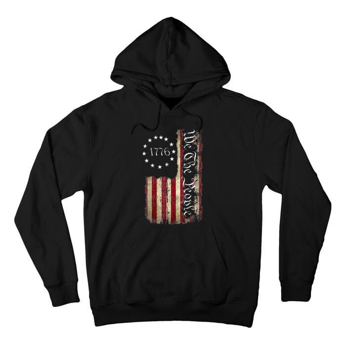 1776 We The People Patriotic American Constitution Tall Hoodie