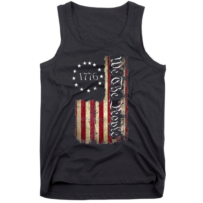 1776 We The People Patriotic American Constitution Tank Top