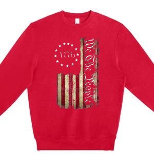 1776 We The People Patriotic American Constitution Premium Crewneck Sweatshirt