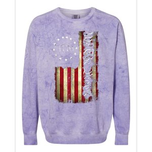 1776 We The People Patriotic American Constitution Colorblast Crewneck Sweatshirt