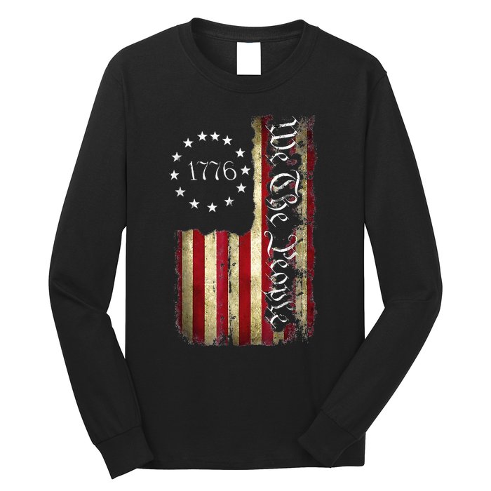 1776 We The People Patriotic American Constitution Long Sleeve Shirt