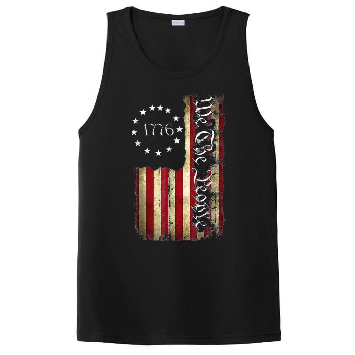 1776 We The People Patriotic American Constitution PosiCharge Competitor Tank