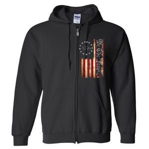 1776 We The People Patriotic American Constitution Full Zip Hoodie