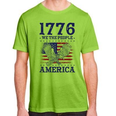 1776 We The People American Flag Eagle Patriotic Adult ChromaSoft Performance T-Shirt