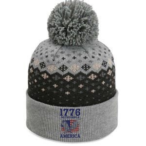 1776 We The People American Flag Eagle Patriotic The Baniff Cuffed Pom Beanie