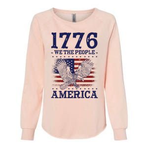 1776 We The People American Flag Eagle Patriotic Womens California Wash Sweatshirt