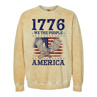 1776 We The People American Flag Eagle Patriotic Colorblast Crewneck Sweatshirt