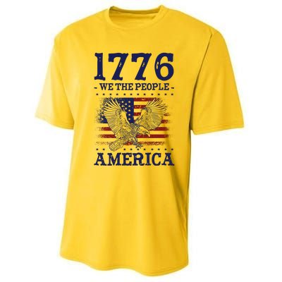 1776 We The People American Flag Eagle Patriotic Performance Sprint T-Shirt