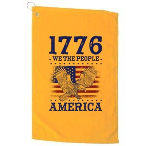 1776 We The People American Flag Eagle Patriotic Platinum Collection Golf Towel