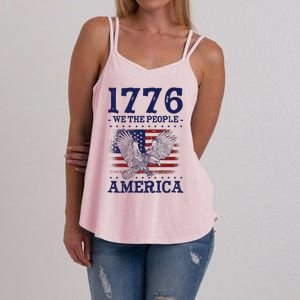 1776 We The People American Flag Eagle Patriotic Women's Strappy Tank