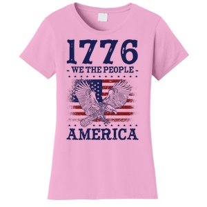 1776 We The People American Flag Eagle Patriotic Women's T-Shirt