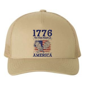 1776 We The People American Flag Eagle Patriotic Yupoong Adult 5-Panel Trucker Hat