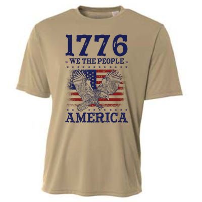 1776 We The People American Flag Eagle Patriotic Cooling Performance Crew T-Shirt