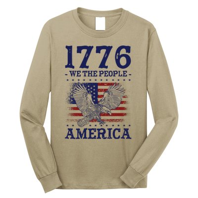 1776 We The People American Flag Eagle Patriotic Long Sleeve Shirt