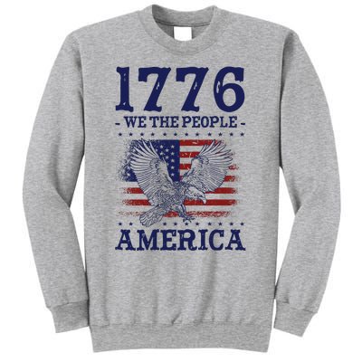 1776 We The People American Flag Eagle Patriotic Sweatshirt