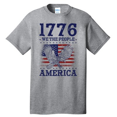 1776 We The People American Flag Eagle Patriotic Tall T-Shirt