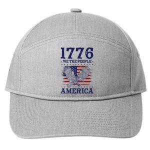 1776 We The People American Flag Eagle Patriotic 7-Panel Snapback Hat