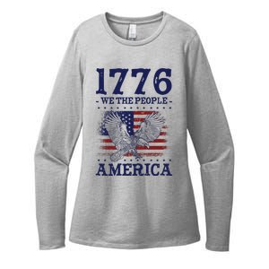 1776 We The People American Flag Eagle Patriotic Womens CVC Long Sleeve Shirt