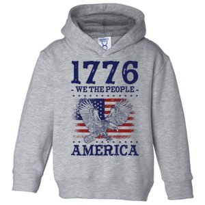 1776 We The People American Flag Eagle Patriotic Toddler Hoodie