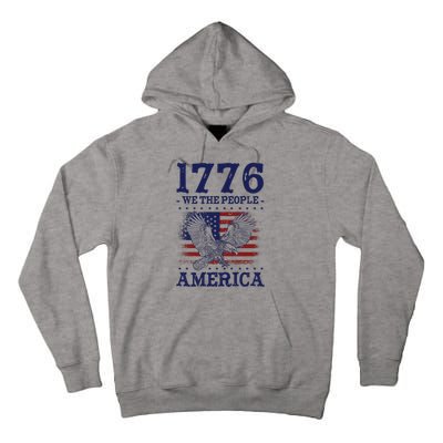 1776 We The People American Flag Eagle Patriotic Tall Hoodie