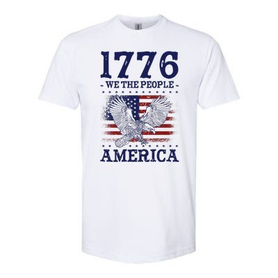 1776 We The People American Flag Eagle Patriotic Softstyle CVC T-Shirt