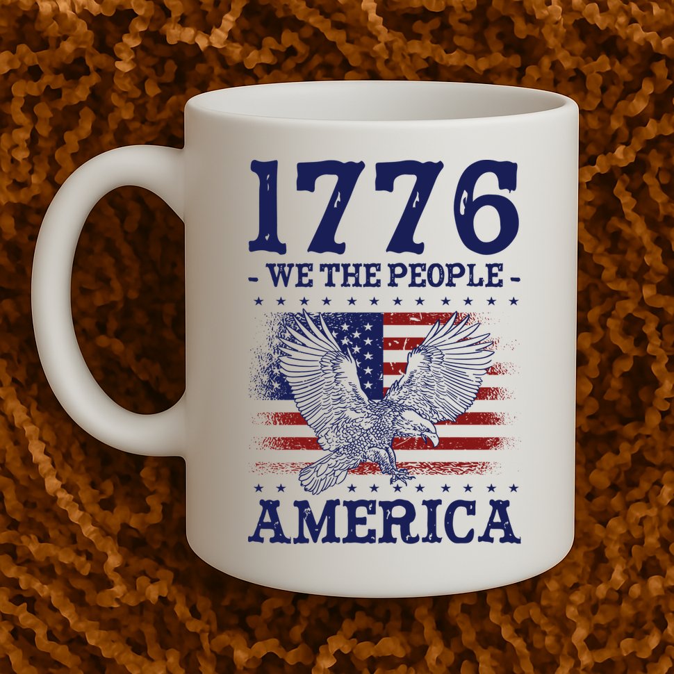 1776 We The People American Flag Eagle Patriotic Mug