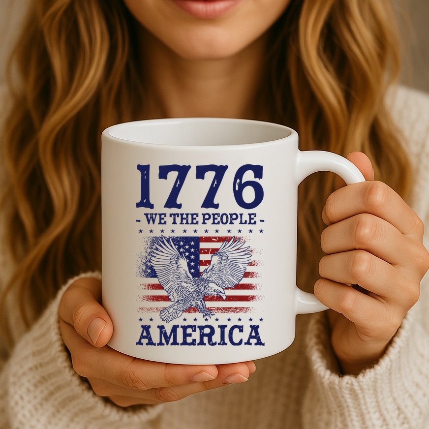 1776 We The People American Flag Eagle Patriotic Mug