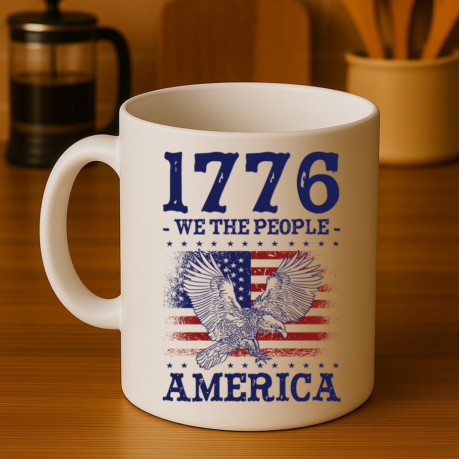 1776 We The People American Flag Eagle Patriotic Mug