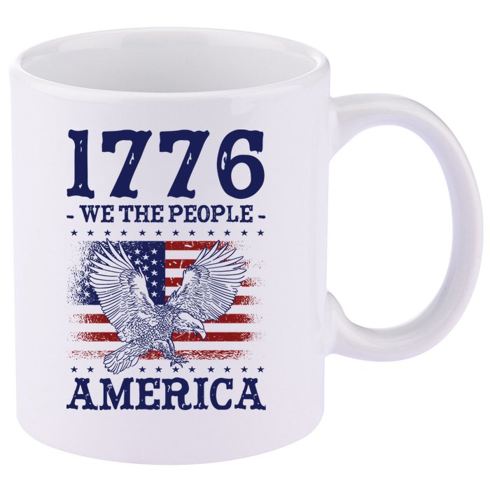 1776 We The People American Flag Eagle Patriotic 11oz C Handle Ceramic Mug