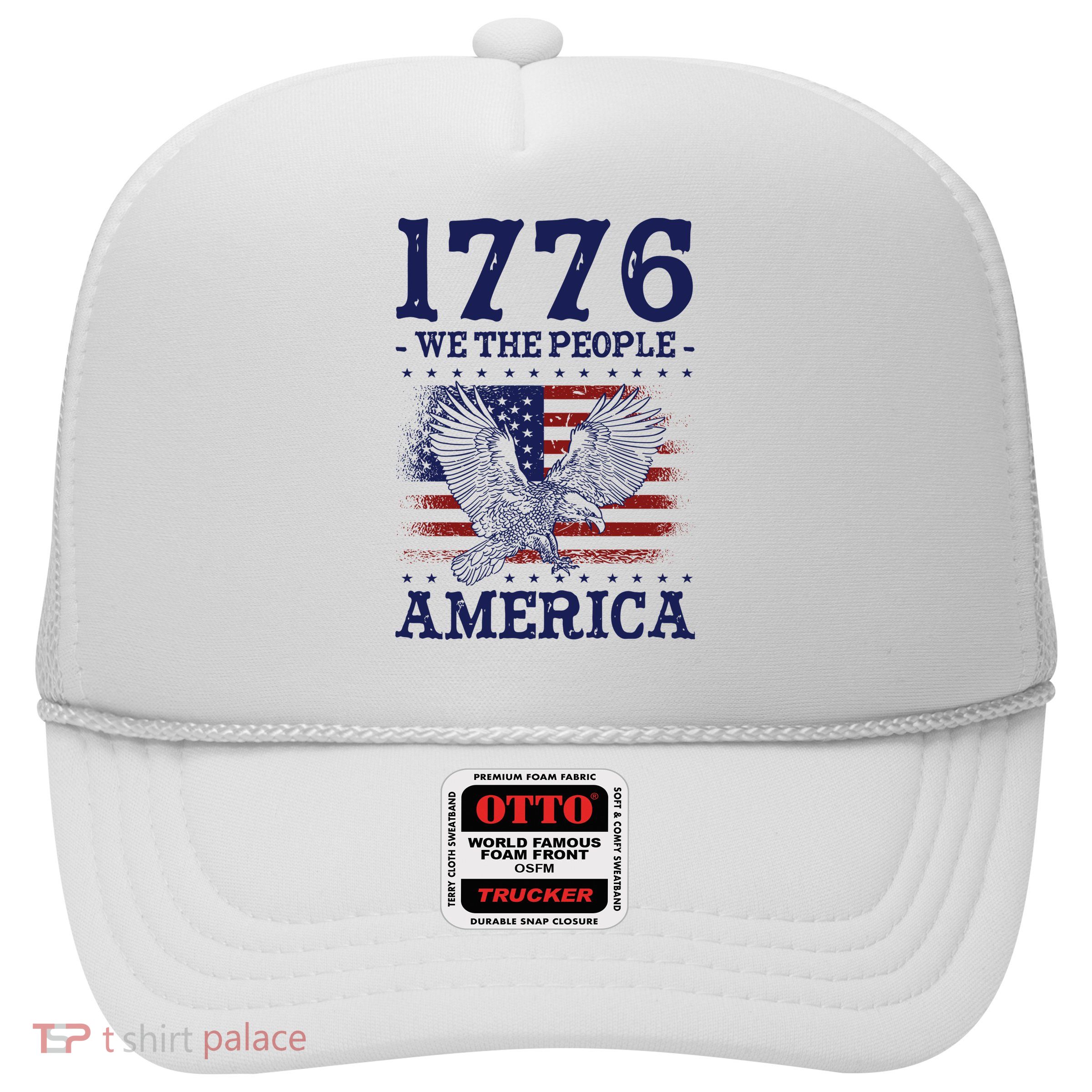 1776 We The People American Flag Eagle Patriotic Trucker Hat