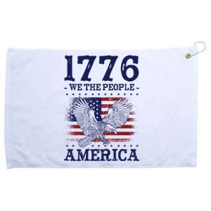 1776 We The People American Flag Eagle Patriotic Grommeted Golf Towel