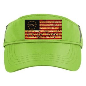 1776 We The People US Flag Visually Aged And Distressed Adult Drive Performance Visor