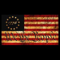 1776 We The People US Flag Visually Aged And Distressed Backpack