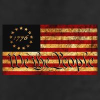 1776 We The People US Flag Visually Aged And Distressed Adult Drive Performance Visor