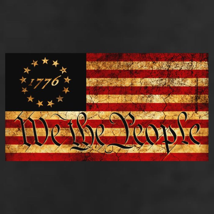 1776 We The People US Flag Visually Aged And Distressed Adult Drive Performance Visor