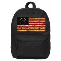 1776 We The People US Flag Visually Aged And Distressed 16 in Basic Backpack