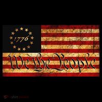 1776 We The People US Flag Visually Aged And Distressed Poster
