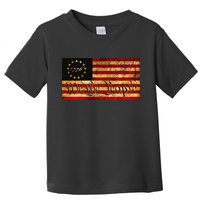 1776 We The People US Flag Visually Aged And Distressed Toddler T-Shirt