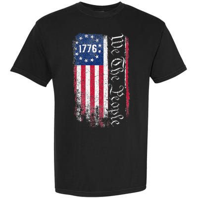 1776 We The People Betsy Ross American Flag Garment-Dyed Heavyweight T-Shirt