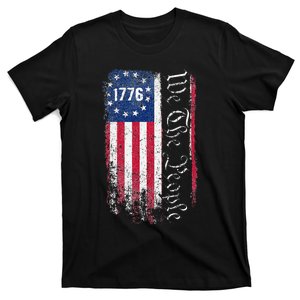 1776 We The People Betsy Ross American Flag T-Shirt