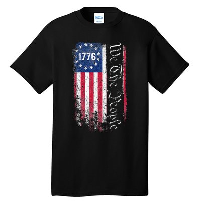 1776 We The People Betsy Ross American Flag Tall T-Shirt