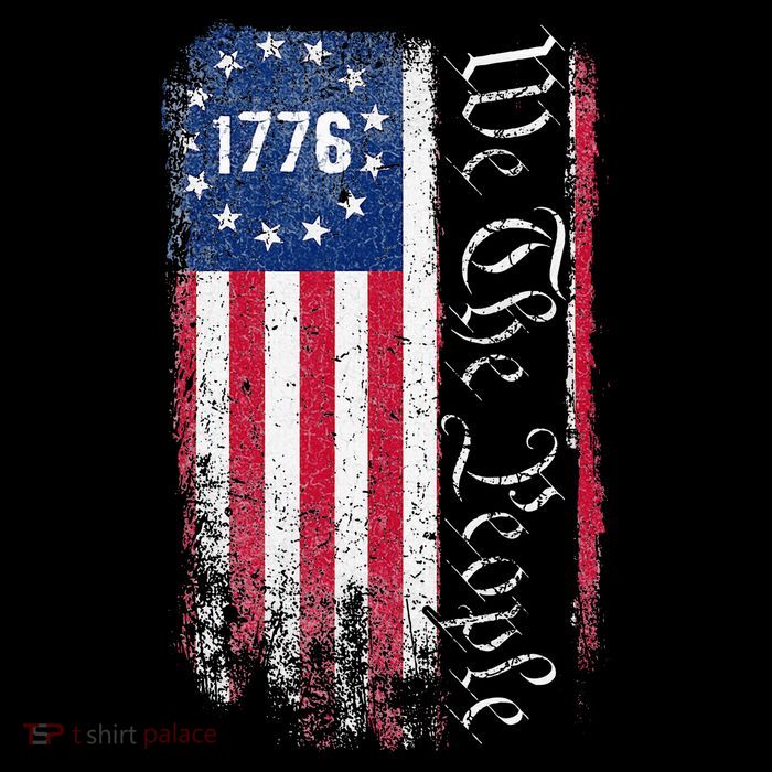 1776 We The People Betsy Ross American Flag Tall T-Shirt